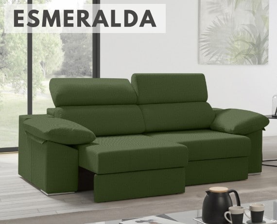 Sofá de tela Esmeralda de HOME - principal