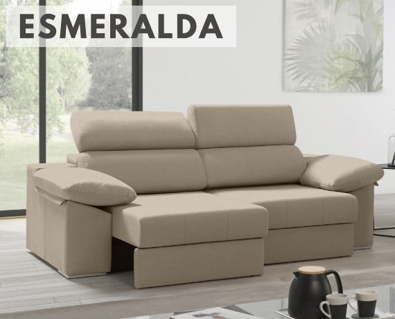 Sofá de tela Esmeralda de HOME - principal