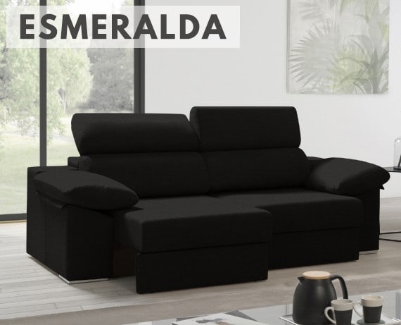 Sofá de tela Esmeralda de HOME - principal