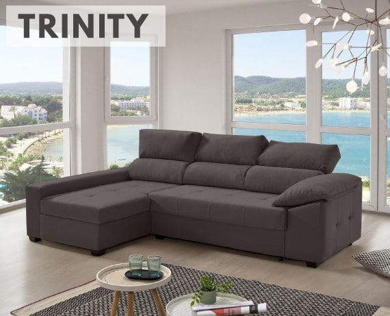 Sofá cama de tela Trinity de HOME - principal