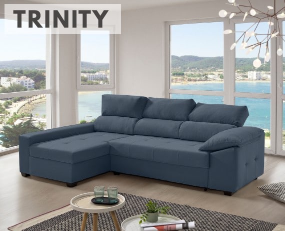 Sofá cama de tela Trinity de HOME - principal