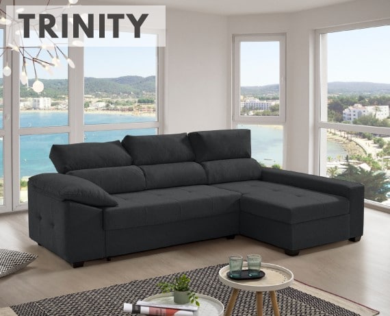 Sofá cama de tela Trinity de HOME - principal