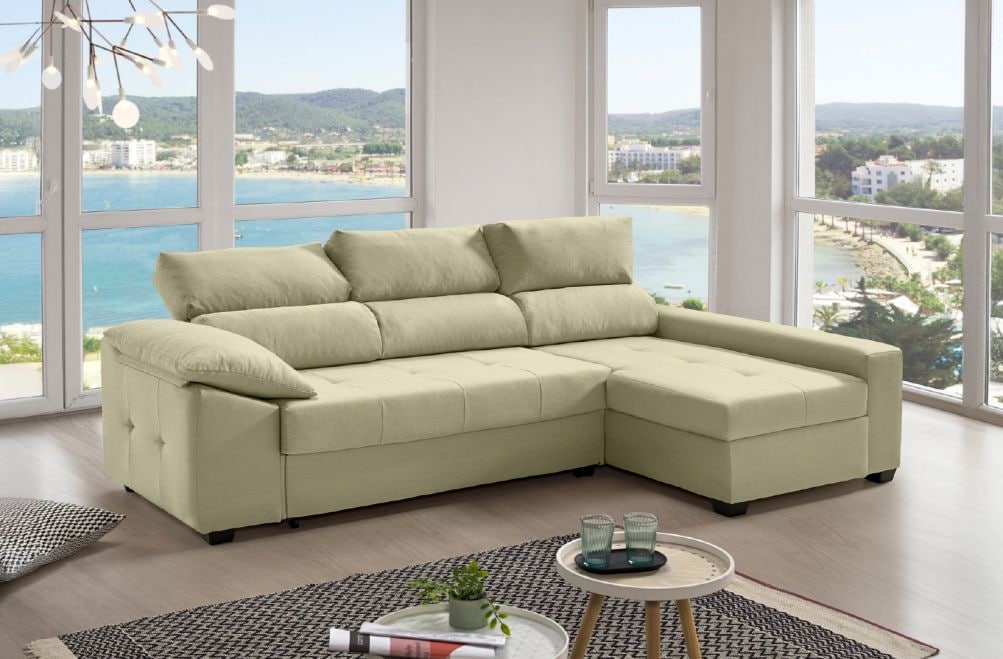 Sofá cama de tela Trinity de HOME - principal