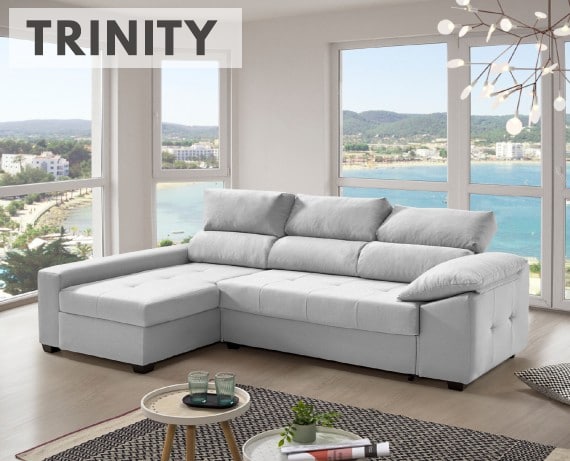 Sofá cama de tela Trinity de HOME - principal