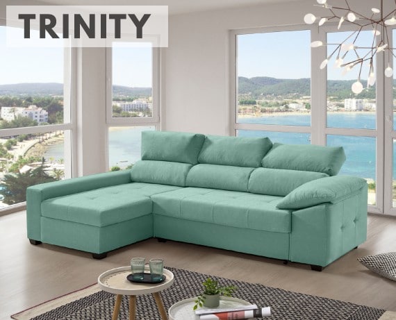 Sofá cama de tela Trinity de HOME - principal