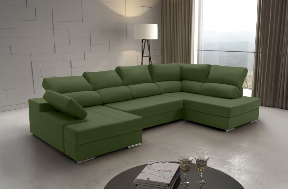 Sofá rinconera de tela Amira de HOME - principal