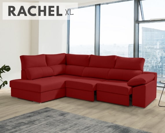 Sofá rinconera de tela Rachel XL de HOME - principal