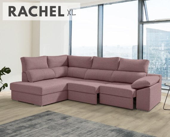 Sofá rinconera de tela Rachel XL de HOME - principal