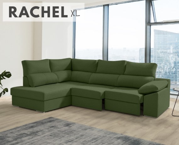 Sofá rinconera de tela Rachel XL de HOME - principal
