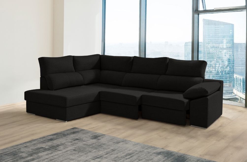 Sofá rinconera de tela Rachel XL de HOME - principal