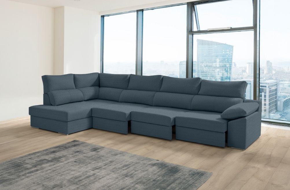 Sofá rinconera de tela Rachel XL de HOME - principal