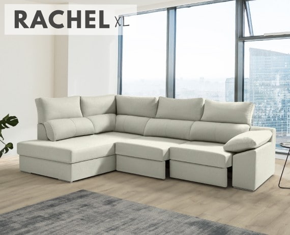 Sofá rinconera de tela Rachel XL de HOME - principal