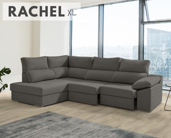 Sofá rinconera de tela Rachel XL de HOME - principal