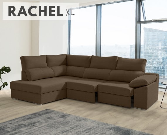 Sofá rinconera de tela Rachel XL de HOME - principal
