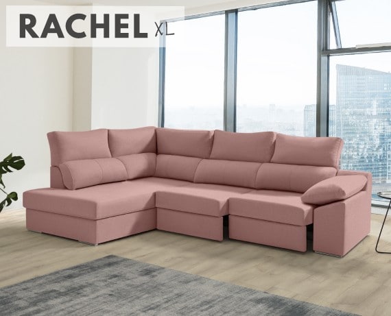 Sofá rinconera de tela Rachel XL de HOME - principal