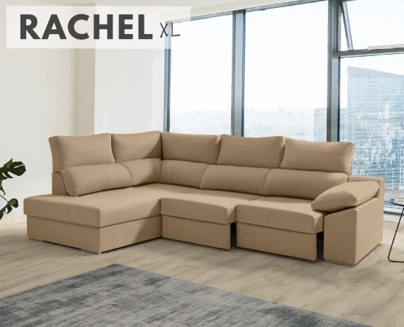 Sofá rinconera de tela Rachel XL de HOME - principal