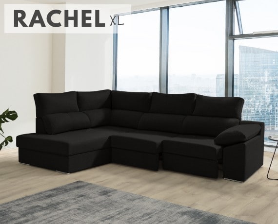 Sofá rinconera de tela Rachel XL de HOME - principal