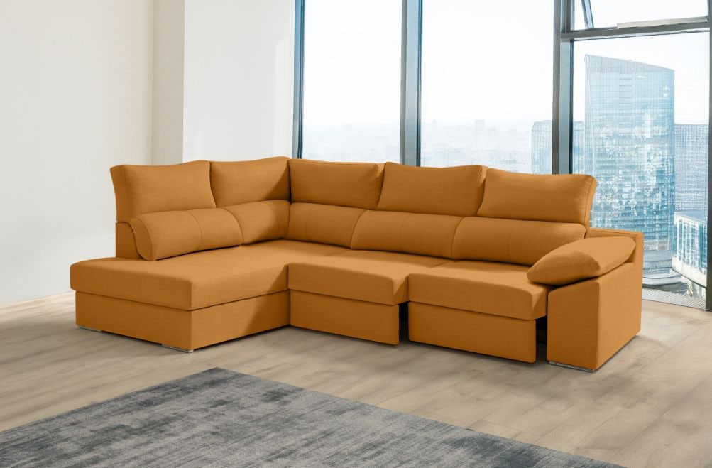 Sofá rinconera de tela Rachel XL de HOME - principal