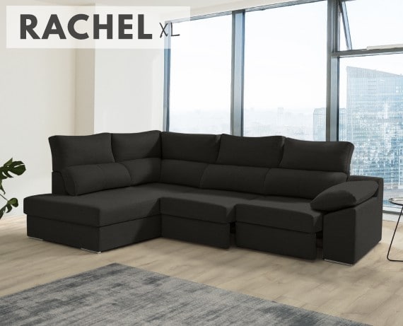 Sofá rinconera de tela Rachel XL de HOME - principal