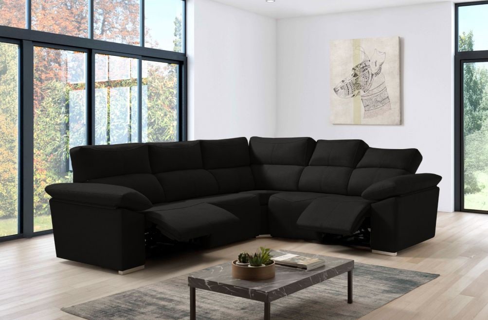 Sofá rinconera relax de tela Gara XL de HOME - principal