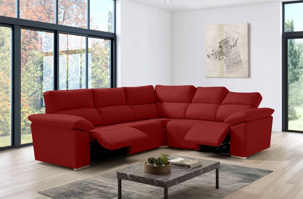 Sofá rinconera relax de tela Gara XL de HOME - principal