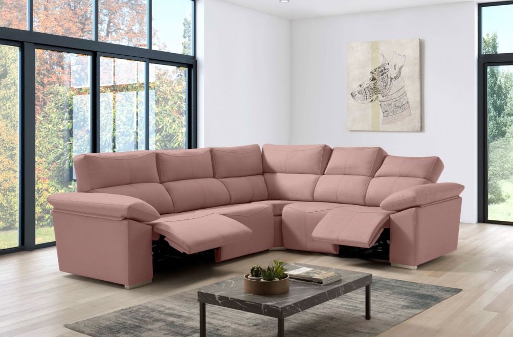 Sofá rinconera relax de tela Gara XL de HOME - principal