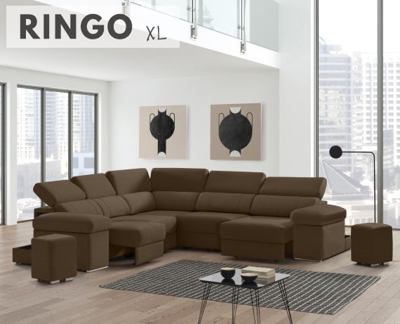 Sofá rinconera de tela Ringo XL de StyleKomfort - principal