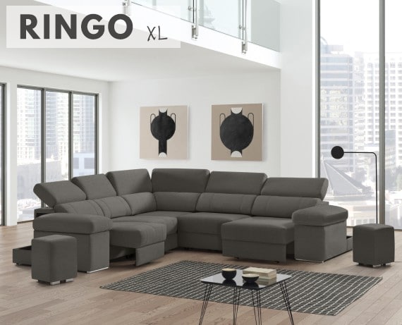 Sofá rinconera de tela Ringo XL de StyleKomfort - principal