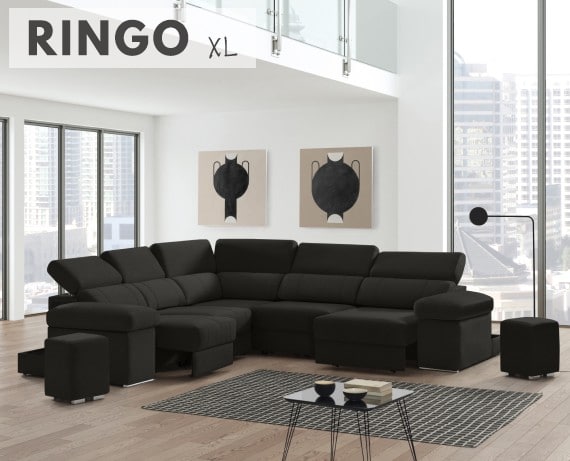 Sofá rinconera de tela Ringo XL de StyleKomfort - principal