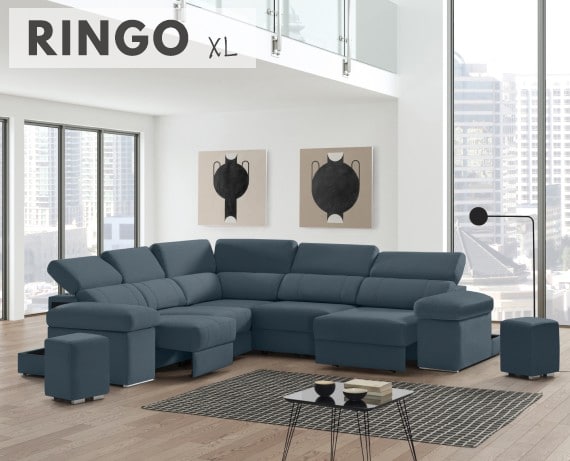 Sofá rinconera de tela Ringo XL de StyleKomfort - principal