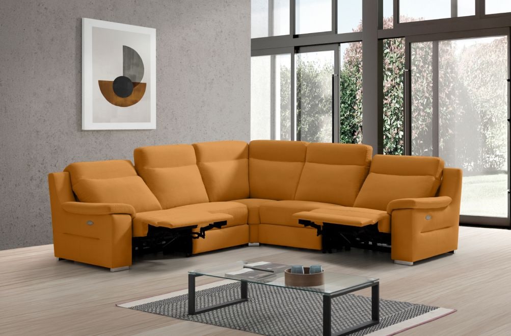 Sofá rinconera relax de tela Adele XL de StyleKomfort - principal