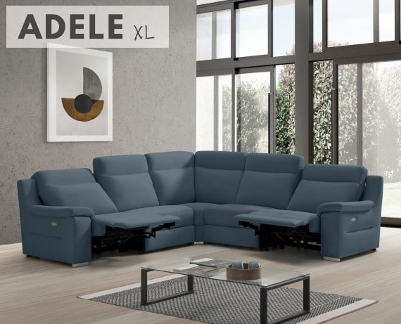 Sofá rinconera relax de tela Adele XL de StyleKomfort - principal