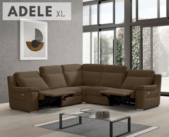 Sofá rinconera relax de tela Adele XL de StyleKomfort - principal