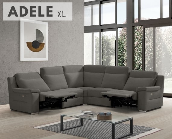 Sofá rinconera relax de tela Adele XL de StyleKomfort - principal
