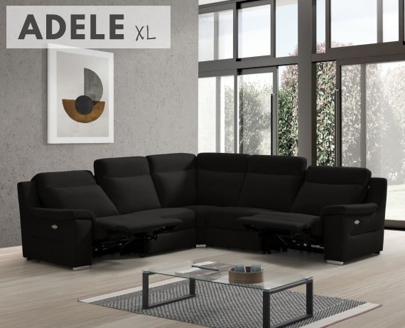 Sofá rinconera relax de tela Adele XL de StyleKomfort - principal