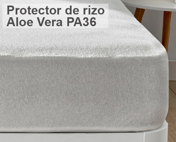 Protector de colchón de rizo Aloe Vera transpirable PA36 de PK - principal