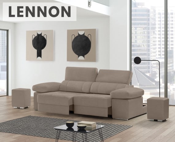 Sofá de piel Lennon de StyleKomfort - principal
