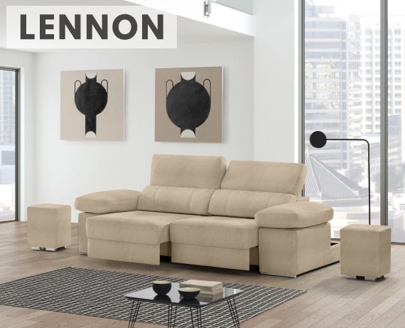 Sofá de piel Lennon de StyleKomfort - principal