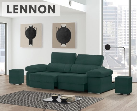 Sofá de piel Lennon de StyleKomfort - principal