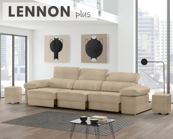 Sofá de piel Lennon Plus de StyleKomfort - principal