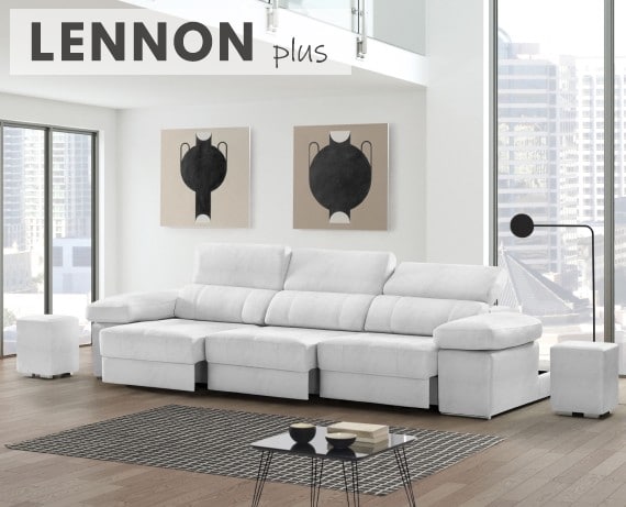 Sofá de piel Lennon Plus de StyleKomfort - principal