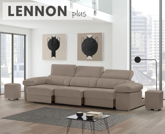 Sofá de piel Lennon Plus de StyleKomfort - principal