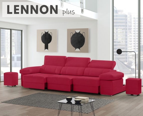 Sofá de piel Lennon Plus de StyleKomfort - principal