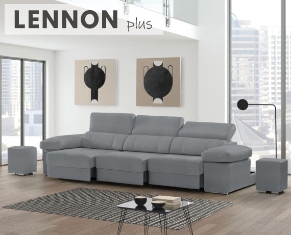 Sofá de piel Lennon Plus de StyleKomfort - principal