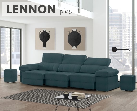 Sofá de piel Lennon Plus de StyleKomfort - principal