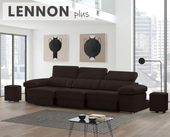 Sofá de piel Lennon Plus de StyleKomfort - principal