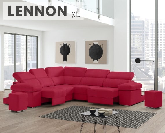 Sofá de piel Lennon XL de StyleKomfort - principal