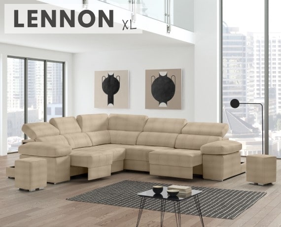 Sofá de piel Lennon XL de StyleKomfort - principal