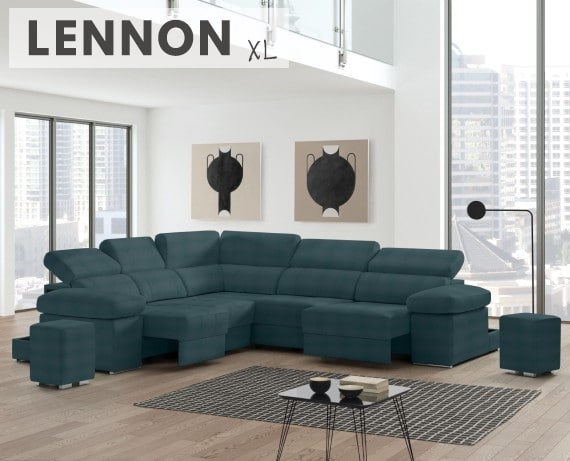 Sofá de piel Lennon XL de StyleKomfort - principal