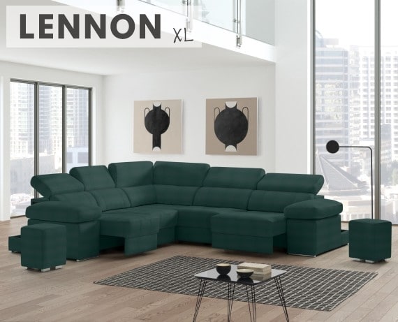 Sofá de piel Lennon XL de StyleKomfort - principal